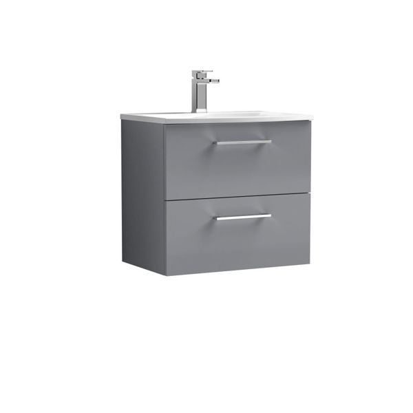 Picture of Nuie Arno 600mm Wall Hung 2 Drawer Vanity & Basin 4