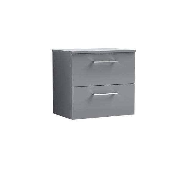 Picture of Nuie Arno 600mm Wall Hung 2 Drawer Vanity & Worktop