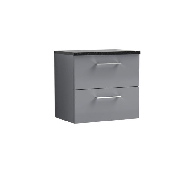 Picture of Nuie Arno 600mm Wall Hung 2 Drawer Vanity & Laminate Top