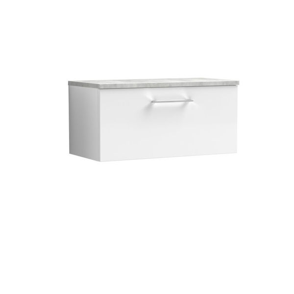 Picture of Nuie Arno 800mm Wall Hung Single Drawer Vanity & Laminate Top