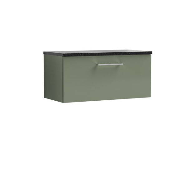 Picture of Nuie Arno 800mm Wall Hung 1 Drawer Vanity & Laminate Top