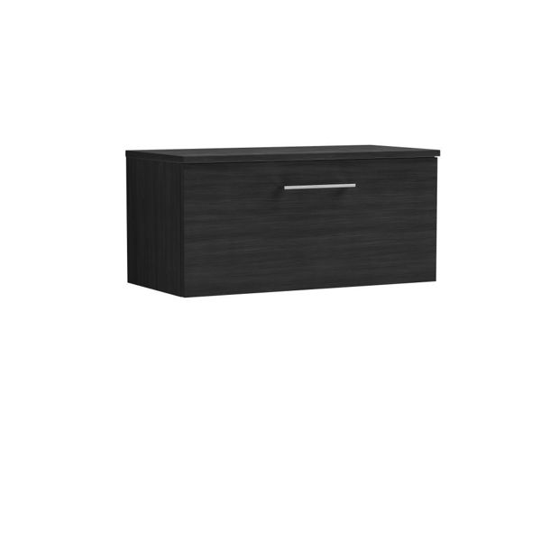 Picture of Nuie Arno 800mm Wall Hung 1 Drawer Vanity & Worktop