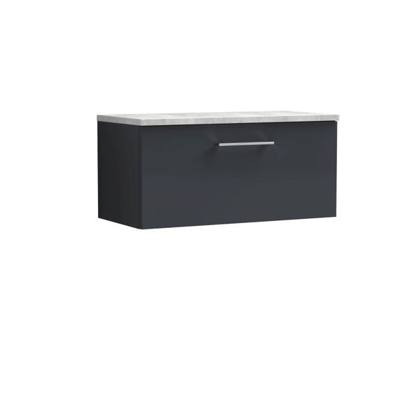 Picture of Nuie Arno 800mm Wall Hung Single Drawer Vanity & Laminate Top