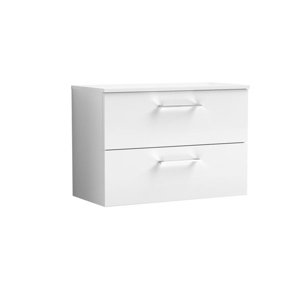 Picture of Nuie Arno 800mm Wall Hung 2 Drawer Vanity & Worktop