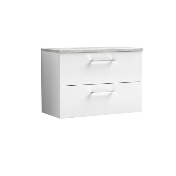 Picture of Nuie Arno 800mm Wall Hung 2 Drawer Vanity & Laminate Top