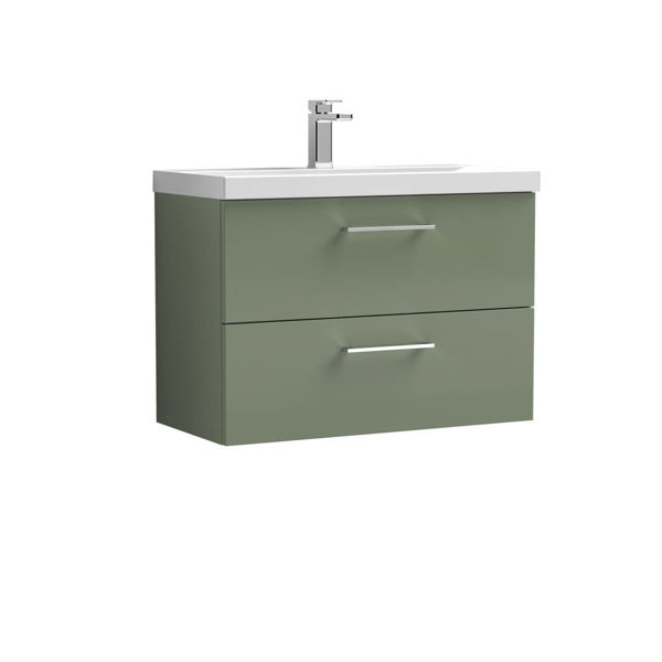 Picture of Nuie Arno 800mm Wall Hung 2 Drawer Vanity & Basin 3