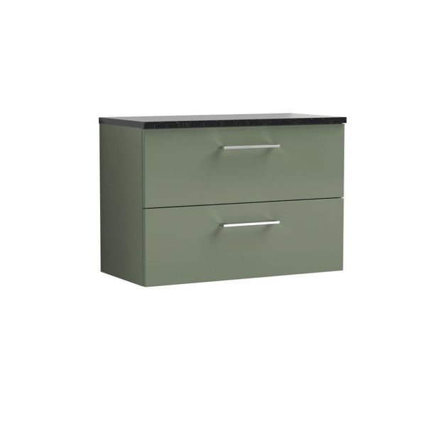 Picture of Nuie Arno 800mm Wall Hung 2 Drawer Vanity & Laminate Top