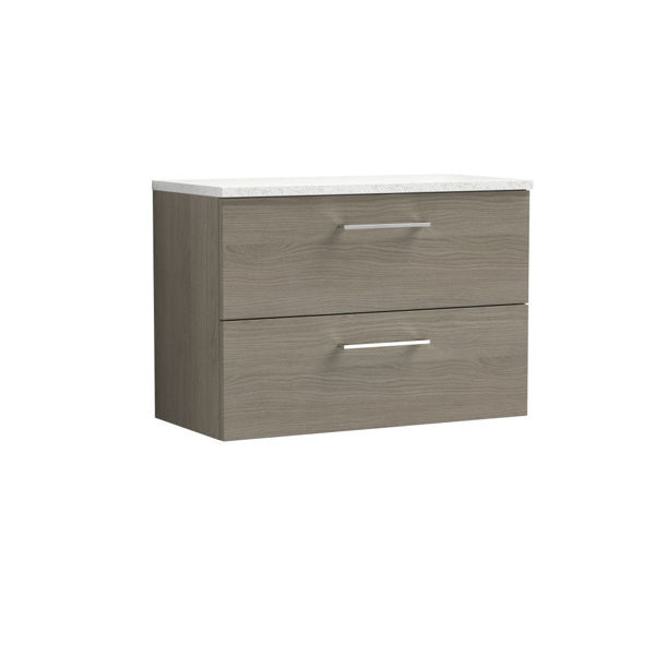 Picture of Nuie Arno 800mm Wall Hung 2 Drawer Vanity & Laminate Top