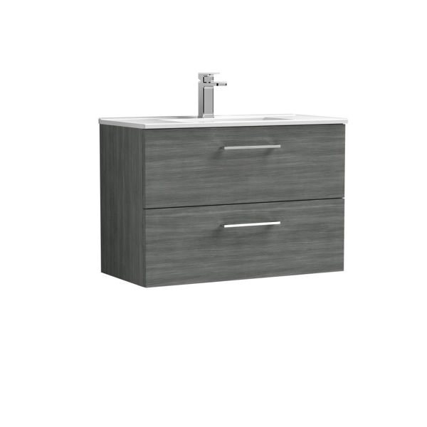 Picture of Nuie Arno 800mm Wall Hung 2 Drawer Vanity & Basin 2