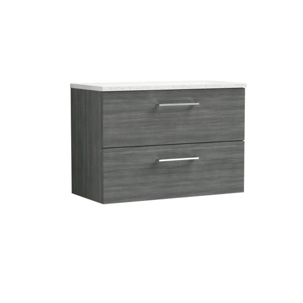 Picture of Nuie Arno 800mm Wall Hung 2 Drawer Vanity & Laminate Top