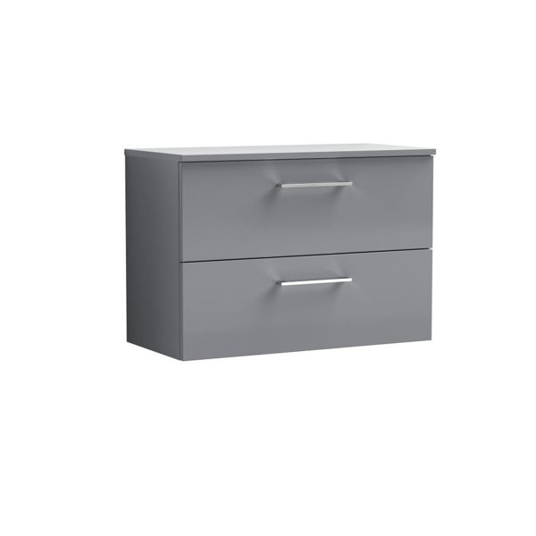 Picture of Nuie Arno 800mm Wall Hung 2 Drawer Vanity & Worktop