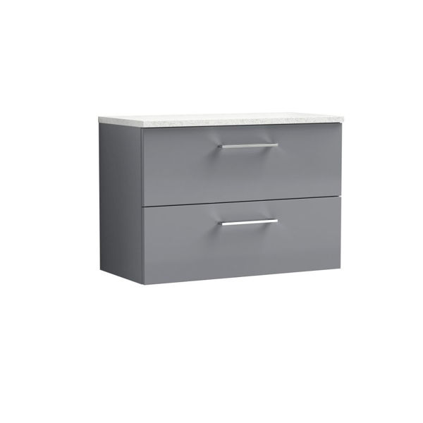 Picture of Nuie Arno 800mm Wall Hung 2 Drawer Vanity & Laminate Top