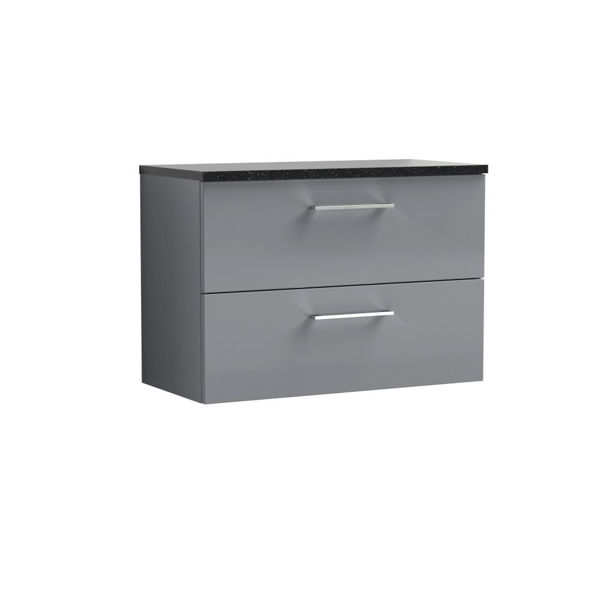 Picture of Nuie Arno 800mm Wall Hung 2 Drawer Vanity & Laminate Top