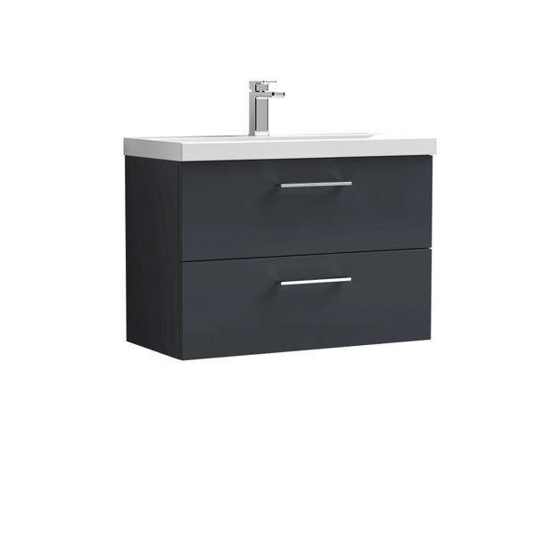 Picture of Nuie Arno 800mm Wall Hung 2 Drawer Vanity & Basin 1