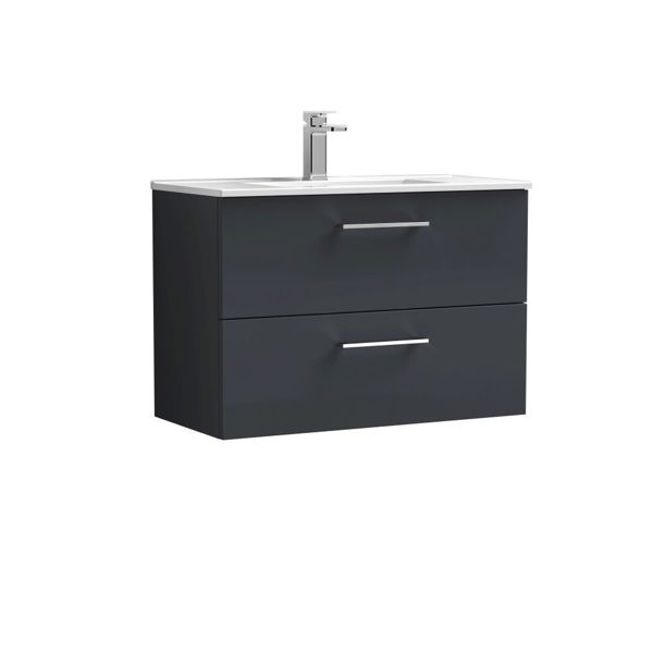 Picture of Nuie Arno 800mm Wall Hung 2 Drawer Vanity & Basin 2