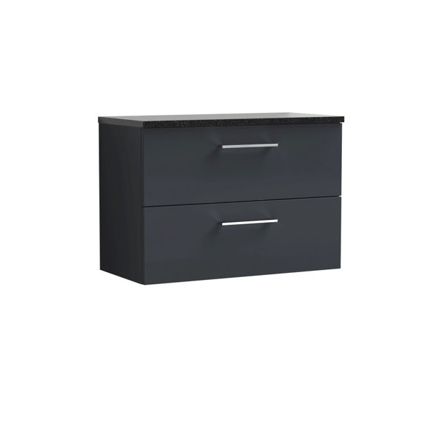 Picture of Nuie Arno 800mm Wall Hung 2 Drawer Vanity & Laminate Top