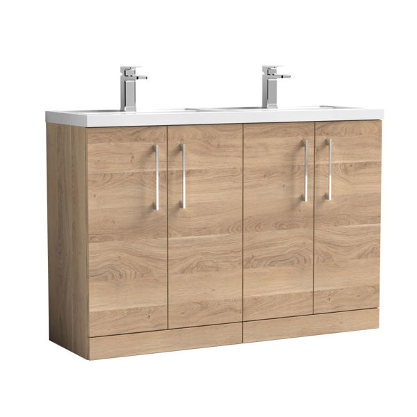 Picture of Nuie Arno 1200mm Floor Standing 4-Door Vanity & Double Basin