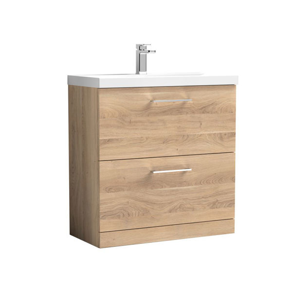 Picture of Nuie Arno 800mm Floor Standing 2-Drawer Vanity & Basin 1