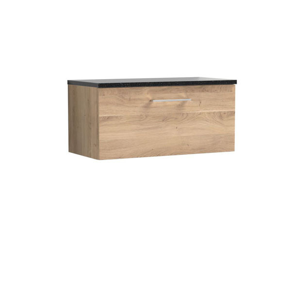 Picture of Nuie Arno 800mm Wall Hung 1-Drawer Vanity & Laminate Worktop