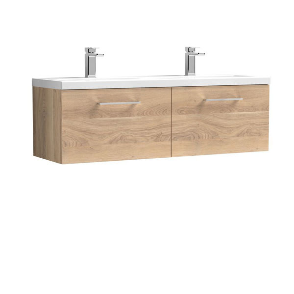 Picture of Nuie Arno 1200mm Wall Hung 2-Drawer Vanity & Double Basin