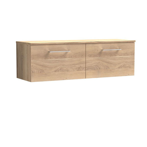 Picture of Nuie Arno 1200mm Wall Hung 2-Drawer Vanity & Worktop