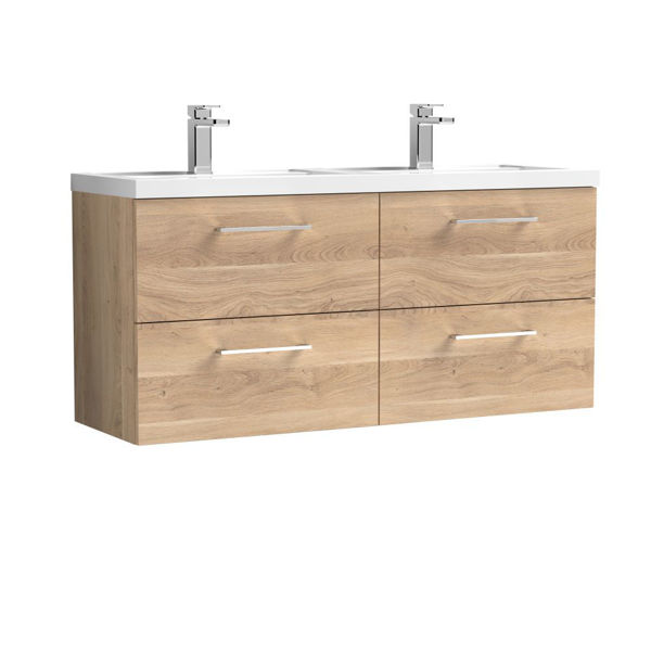 Picture of Nuie Arno 1200mm Wall Hung 4-Drawer Vanity & Double Basin