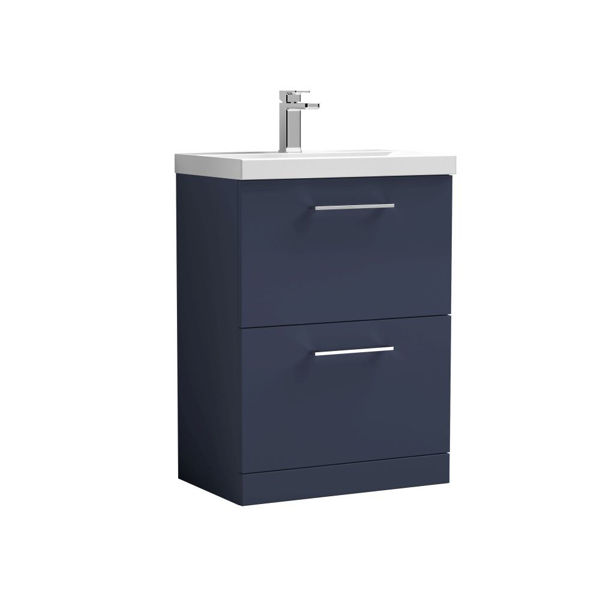 Picture of Nuie Arno 600mm Floor Standing 2-Drawer Vanity & Basin 1