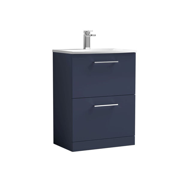 Picture of Nuie Arno 600mm Floor Standing 2-Drawer Vanity & Basin 4