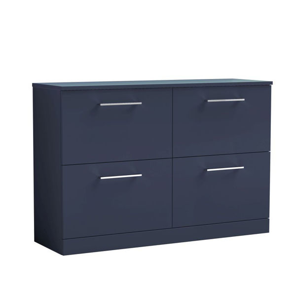 Picture of Nuie Arno 1200mm Floor Standing 4-Drawer Vanity & Worktop