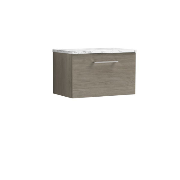 Picture of Nuie Arno 600mm Wall Hung 1-Drawer Vanity & Laminate Worktop