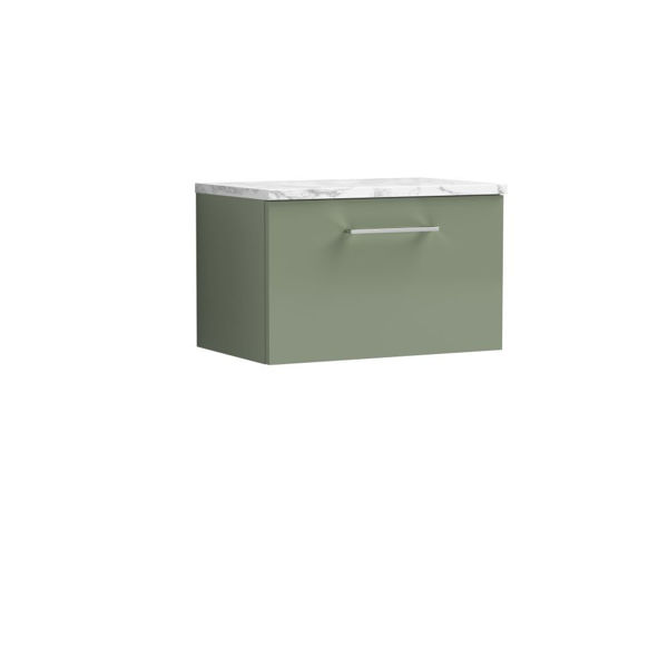 Picture of Nuie Arno 600mm Wall Hung 1-Drawer Vanity & Laminate Worktop