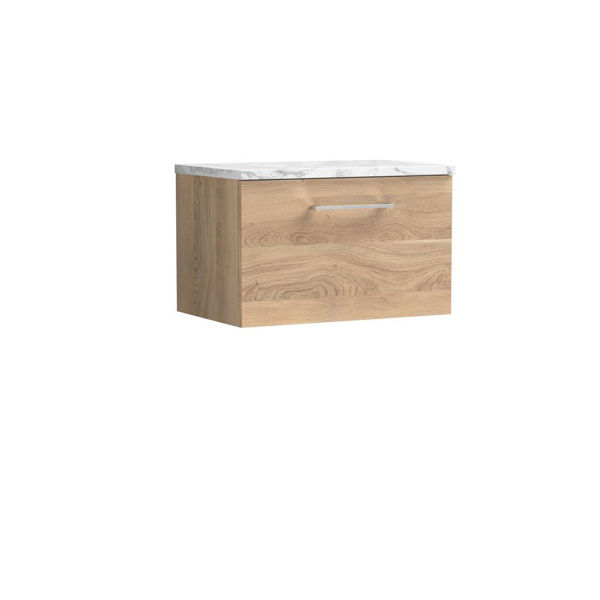 Picture of Nuie Arno 600mm Wall Hung 1-Drawer Vanity & Laminate Worktop