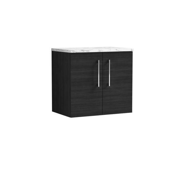 Picture of Nuie Arno 600mm Wall Hung 2-Door Vanity & Laminate Worktop