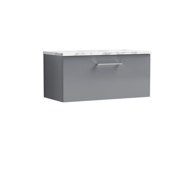 Picture of Nuie Arno 800mm Wall Hung 1-Drawer Vanity & Laminate Worktop