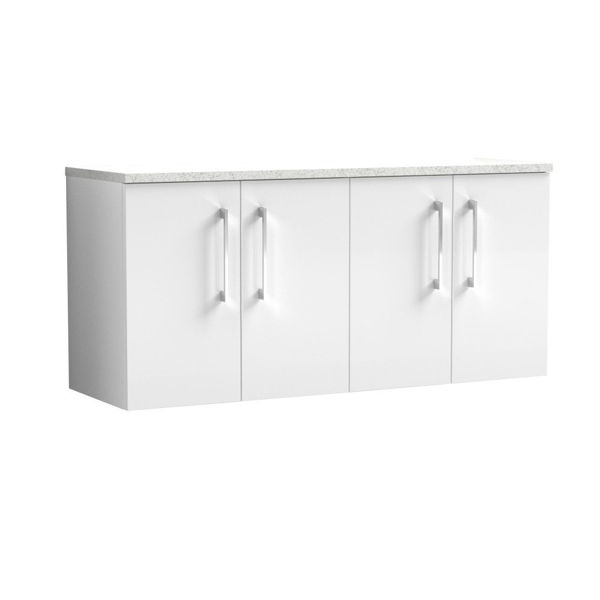 Picture of Nuie Arno 1200mm Wall Hung 4-Door Vanity & Laminate Worktop