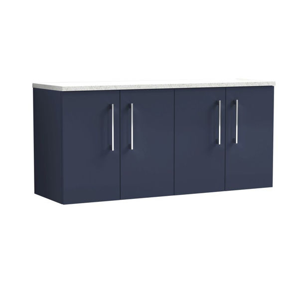 Picture of Nuie Arno 1200mm Wall Hung 4-Door Vanity & Laminate Worktop