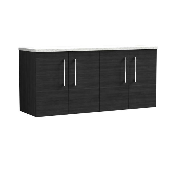 Picture of Nuie Arno 1200mm Wall Hung 4-Door Vanity & Laminate Worktop