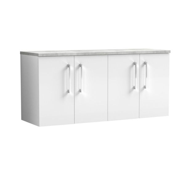 Picture of Nuie Arno 1200mm Wall Hung 4-Door Vanity & Laminate Worktop