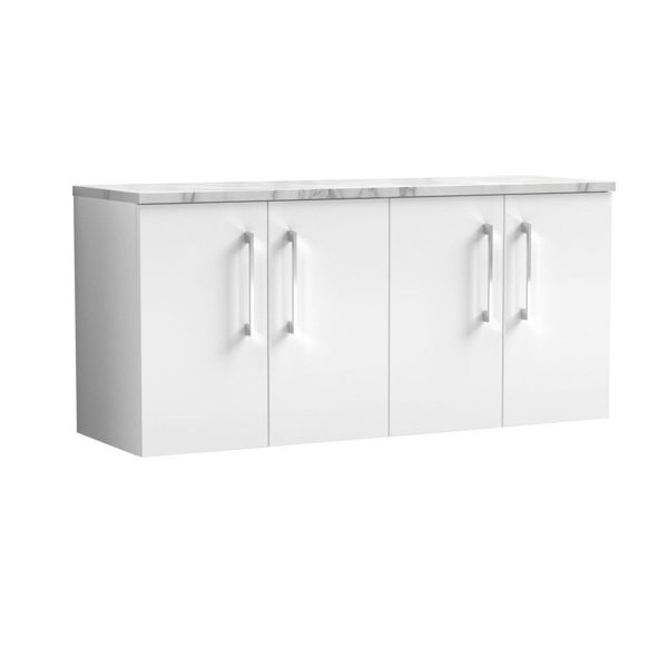 Picture of Nuie Arno 1200mm Wall Hung 4-Door Vanity & Laminate Worktop