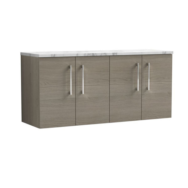 Picture of Nuie Arno 1200mm Wall Hung 4-Door Vanity & Laminate Worktop