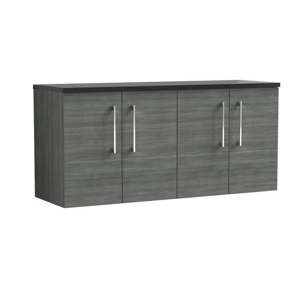 Picture of Nuie Arno 1200mm Wall Hung 4-Door Vanity & Laminate Worktop