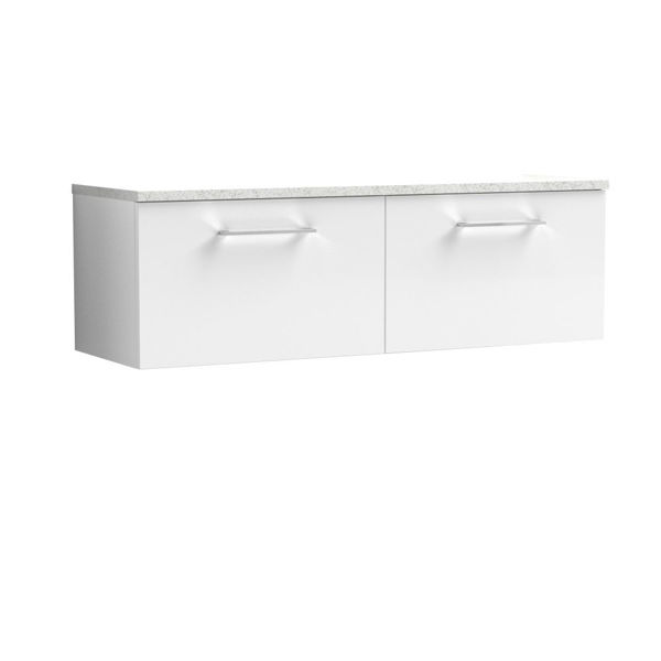 Picture of Nuie Arno 1200mm Wall Hung 2-Drawer Vanity & Laminate Worktop