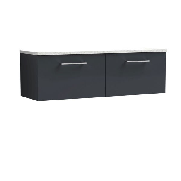 Picture of Nuie Arno 1200mm Wall Hung 2-Drawer Vanity & Laminate Worktop