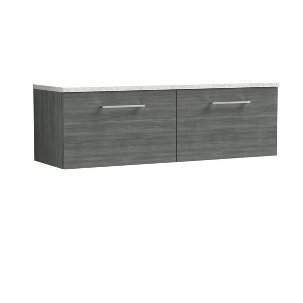 Picture of Nuie Arno 1200mm Wall Hung 2-Drawer Vanity & Laminate Worktop