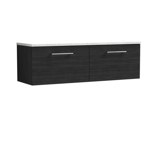 Picture of Nuie Arno 1200mm Wall Hung 2-Drawer Vanity & Laminate Worktop