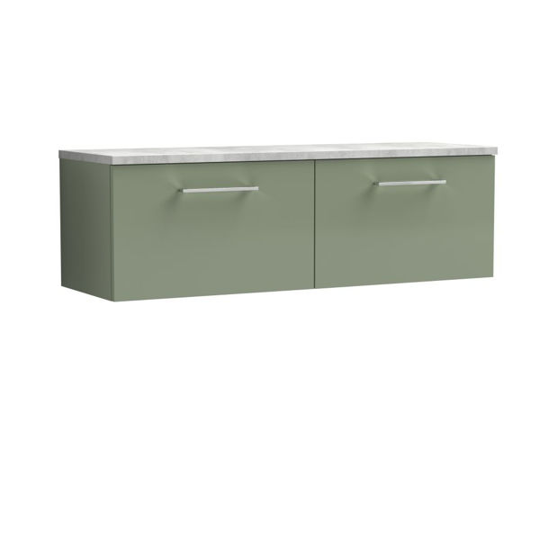 Picture of Nuie Arno 1200mm Wall Hung 2-Drawer Vanity & Laminate Worktop