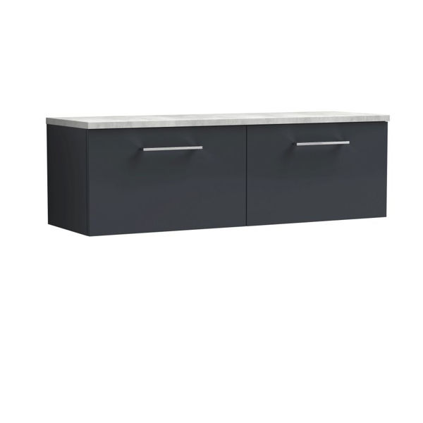 Picture of Nuie Arno 1200mm Wall Hung 2-Drawer Vanity & Laminate Worktop