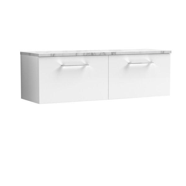 Picture of Nuie Arno 1200mm Wall Hung 2-Drawer Vanity & Laminate Worktop