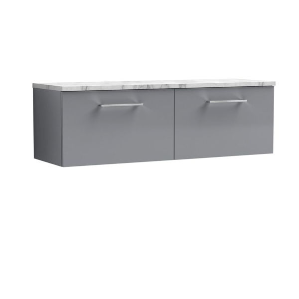 Picture of Nuie Arno 1200mm Wall Hung 2-Drawer Vanity & Laminate Worktop