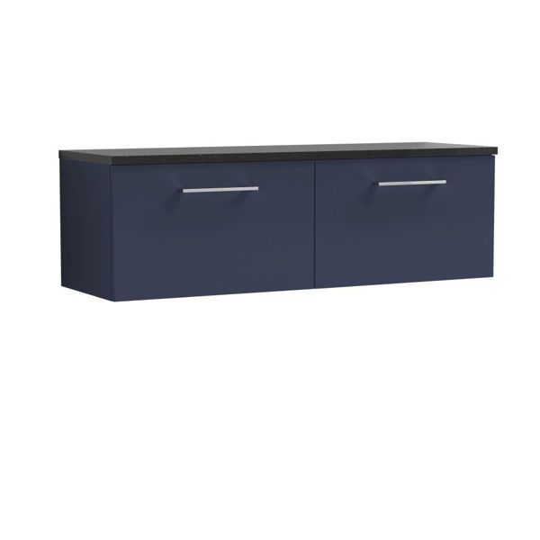 Picture of Nuie Arno 1200mm Wall Hung 2-Drawer Vanity & Laminate Worktop